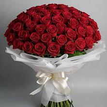 Букет 101 Красная роза Блэк Мэджик в Бессоновке