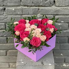 Цветочная композиция из Розы в коробке в Бессоновке