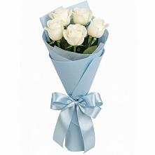 Букет 5 Белых роз Проуд в Бессоновке
