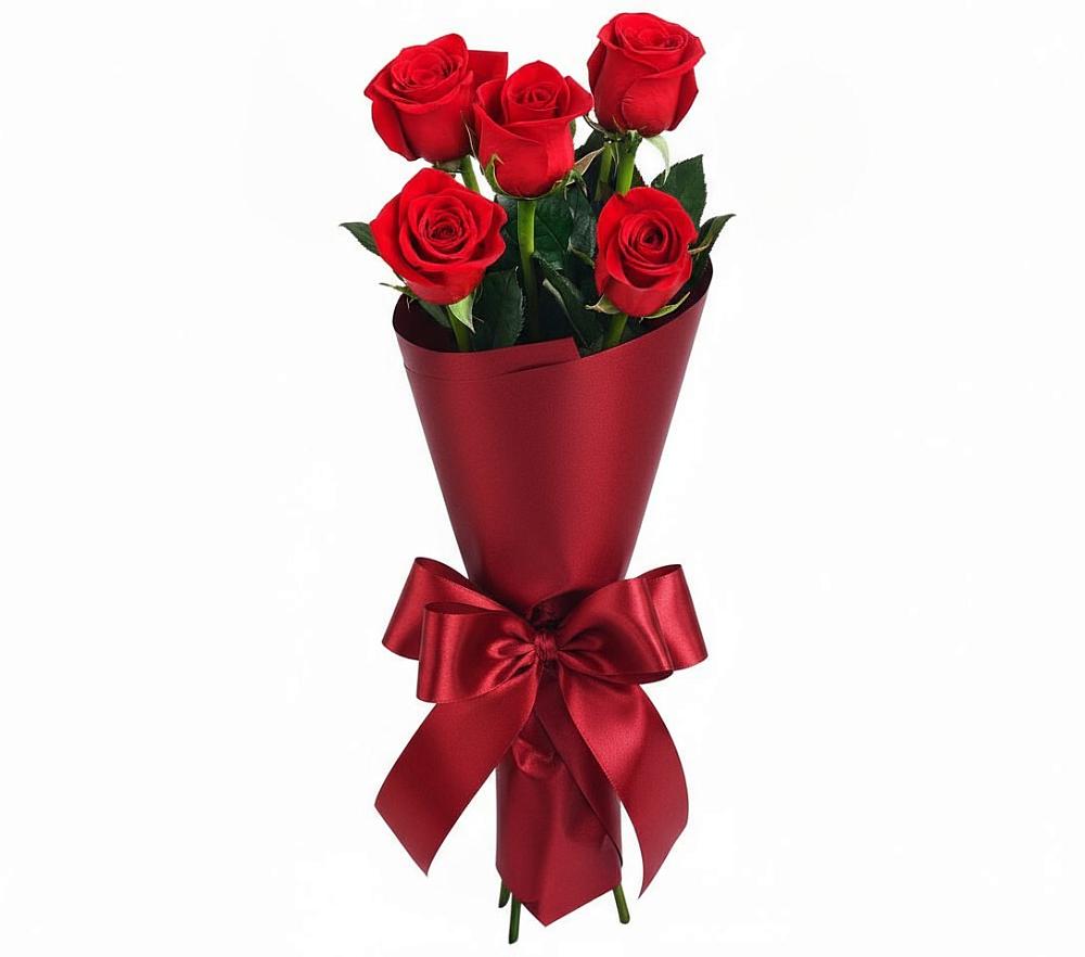 Букет 5 Красных роз Эдлесс Лав в Бессоновке