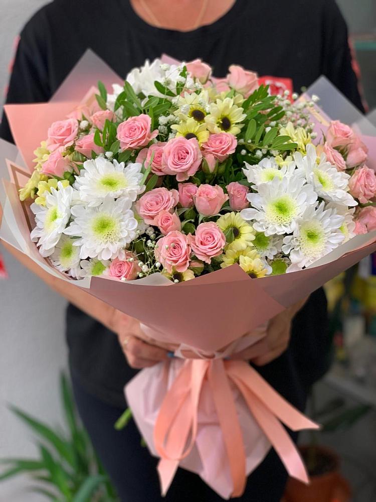 Букет цветов из: Розы и Хризантемы в Бессоновке