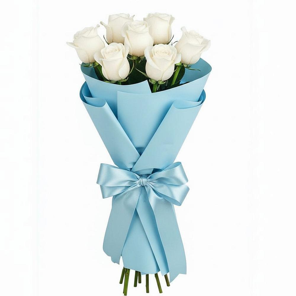 Букет 7 белых роз Проуд в Бессоновке