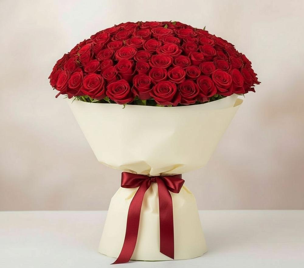 Букет 101 Красная роза Милано в Бессоновке