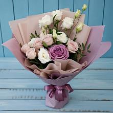 Букет цветов из:  Розы и Лизиантусы в Бессоновке