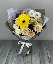 Букет цветов из:  Розы, Герберы и Хризантемы #REPLACE_PRED# Бессоновке