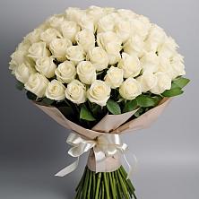 Букет 101 беля роза Белоснежка в Бессоновке