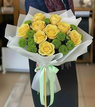 Букет цветов из:  Хризантемы и Розы в Бессоновке