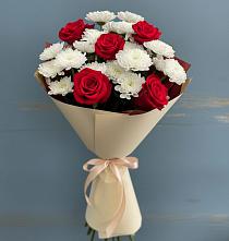 Букет цветов из:  Розы и Хризантемы #REPLACE_PRED# Бессоновке