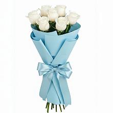 Букет 7 белых роз Проуд в Бессоновке