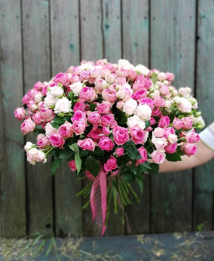 Букет Розовые кустовые розы Натали и Лав Лидия в Бессоновке