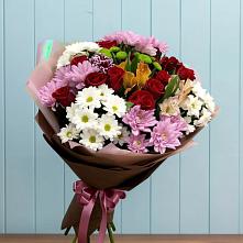 Букет цветов из:  Розы, Хризантемы и Альстромерии #REPLACE_PRED# Бессоновке