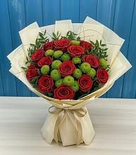 Букет цветов из:  Розы и Хризантемы в Бессоновке